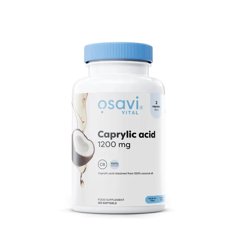 Каприлова кислота Osavi Caprylic acid 1200 mg, 120 капсул