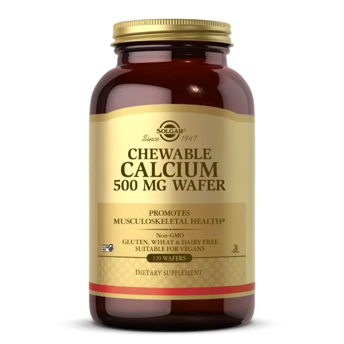 Вітаміни та мінерали Solgar Chewable Calcium 500 mg, 120 жувальних таблеток