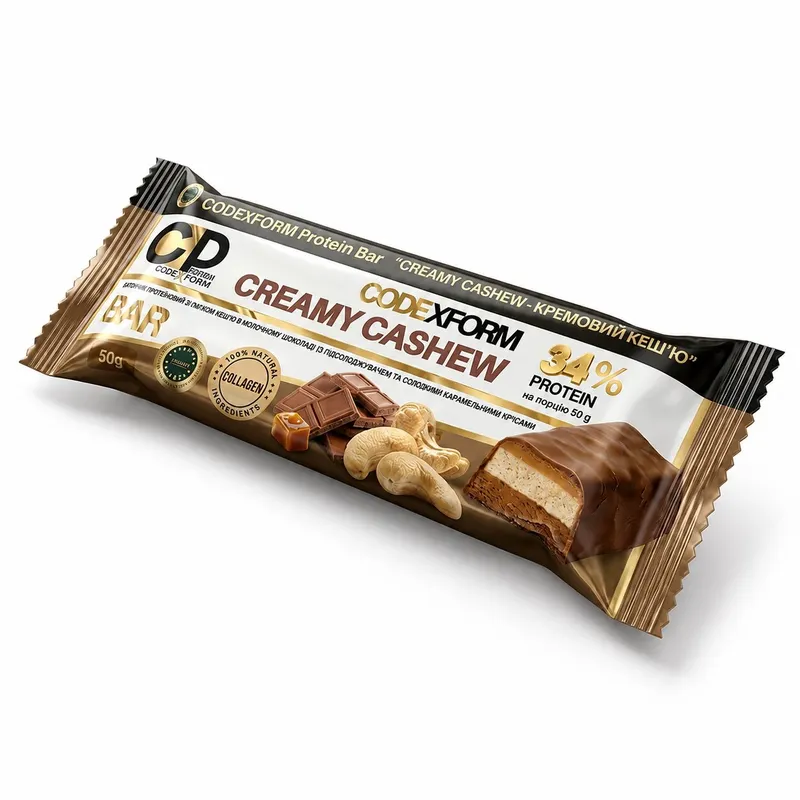 Протеїновий батончик CODExFORM Protein Bar, 50 грам - Кеш'ю