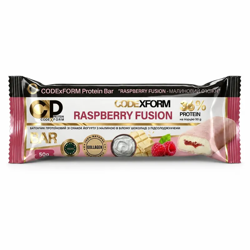 Протеїновий батончик CODExFORM Protein Bar, 50 грам - Полуничний чізкейк