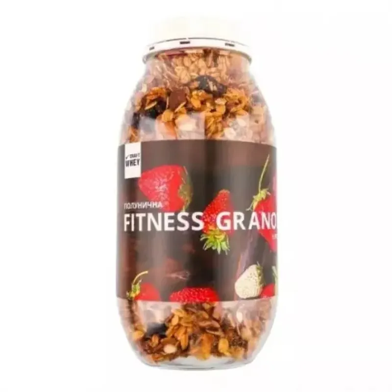 Вівсяна фітнес-гранола Craft Whey Fitness Granola, 450 грам - Полуниця