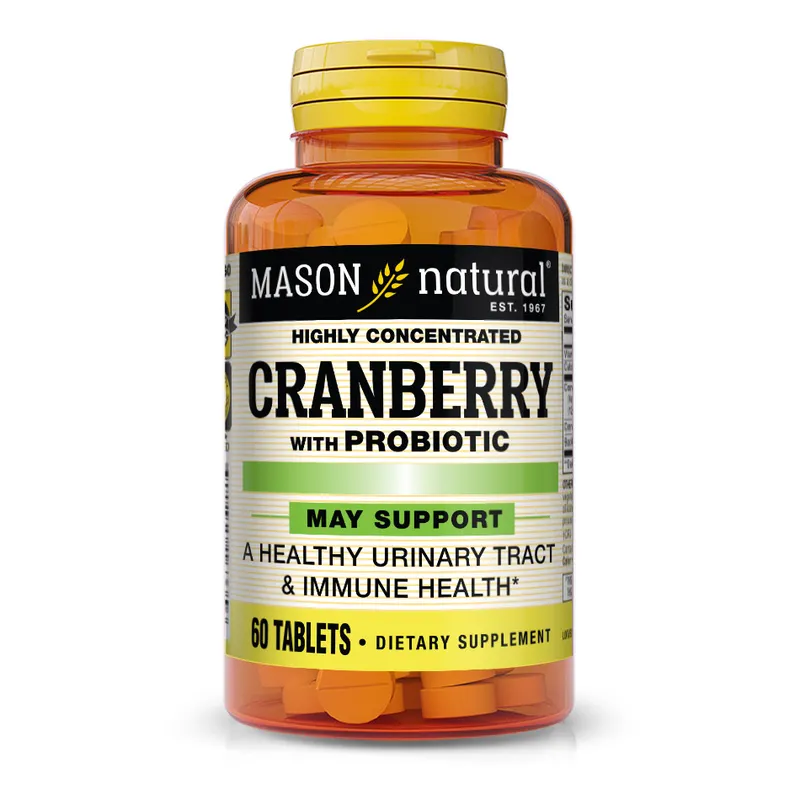 Натуральна добавка Mason Natural Cranberry with Probiotic Highly Concentrated, 60 таблеток