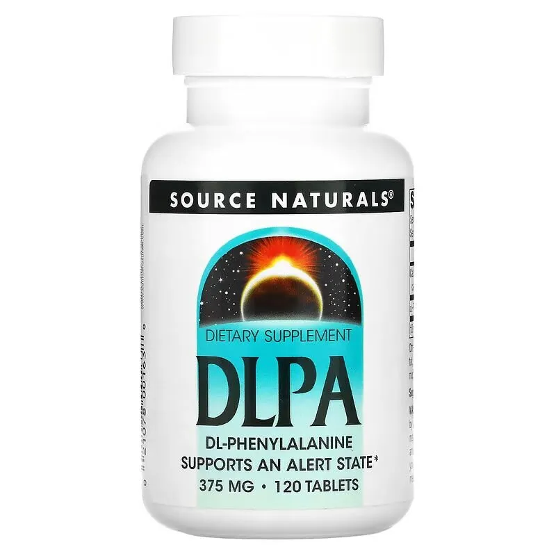 Амінокислота Source Naturals DLPA 375 mg, 120 таблеток