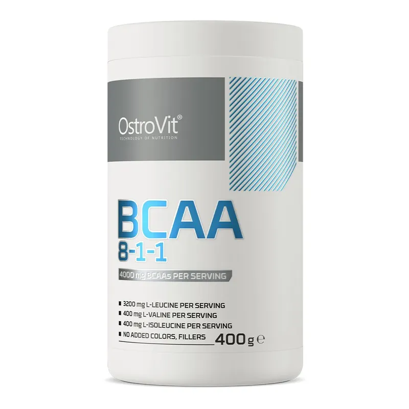 Амінокислота BCAA OstroVit BCAA 8:1:1, 400 грам - Апельсин