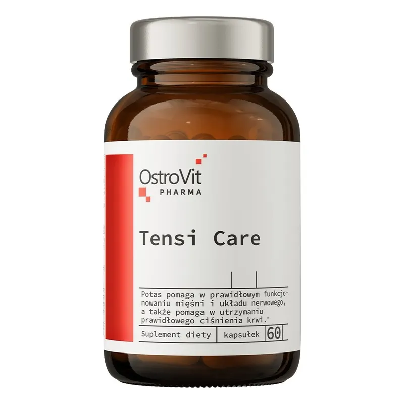 L-аргінін, калій та L-метилфолат OstroVit Pharma Tensi Care, 60 капсул для підтримки тиску, серцево-судинної системи