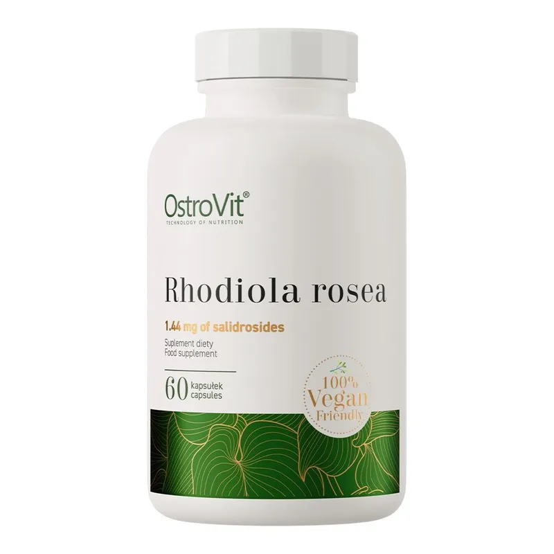 Екстракт родіоли рожевої OstroVit Vege Rhodiola Rosea, 60 капсул для зменщення стресу