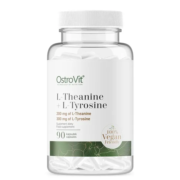 Амінокислота OstroVit Vege Theanine + Tyrosine, 90 вегакапсул