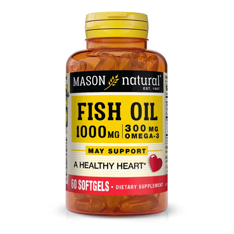 Жирні кислоти Mason Natural Fish Oil 1000 mg Omega-3 300 mg, 60 капсул