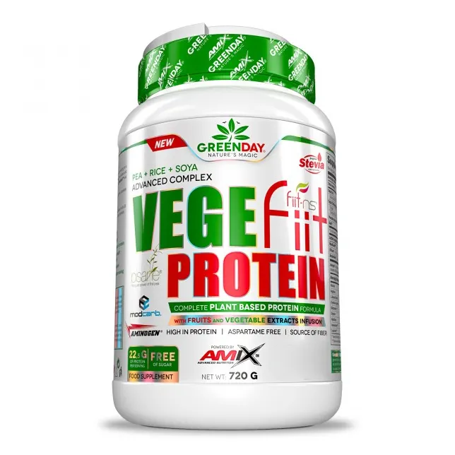 Протеїн AMIX GreenDay Vege-Fiit Protein, 720 грам - Подвійний шоколад