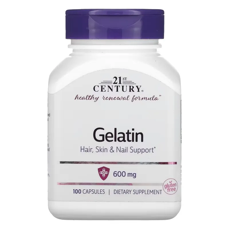 Препарат для суглобів і зв'язок 21st Century Gelatin 600 mg, 100 капсул