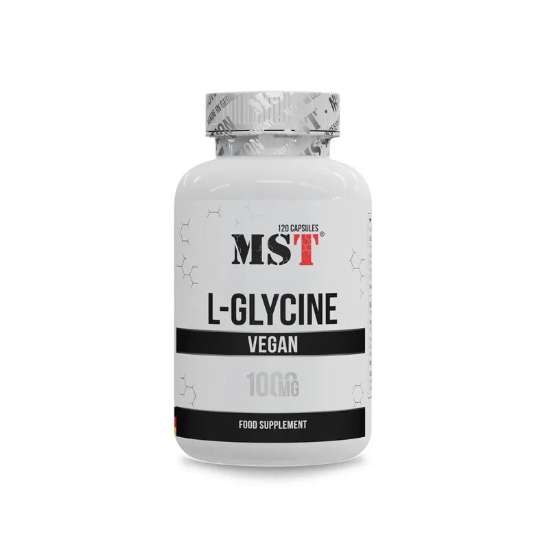 Гліцин MST Nutrition Glycine 1000 mg, 120 капсул для підтримки нервової системи