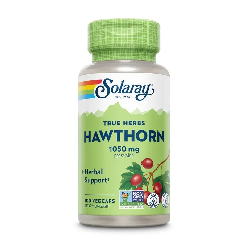 Ягоди глоду Solaray True Herbs Hawthorn Berry 1050 mg, 100 вегакапсул