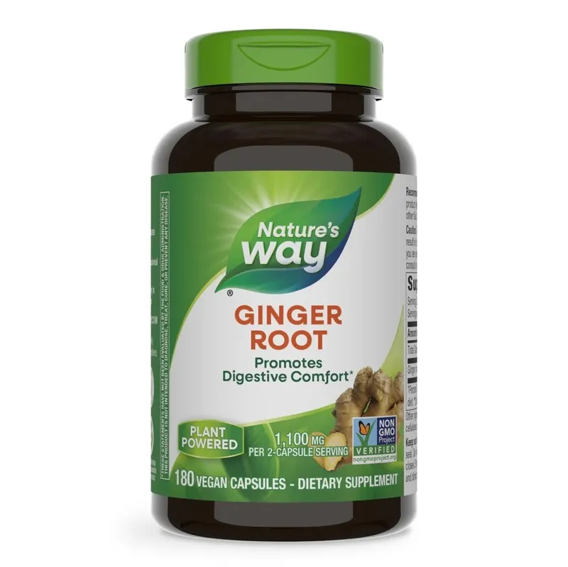 Натуральна добавка Nature's Way Ginger Root 550 mg, 180 вегакапсул