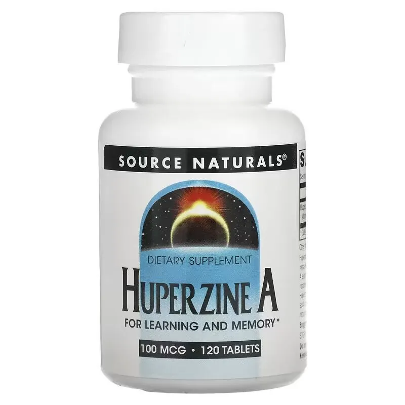 Гуперцин А Source Naturals Huperzine A 100 mcg, 120 таблеток для підтримки ерудиції та пам'яті