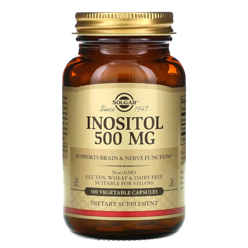 Вітаміни та мінерали Solgar Inositol 500 mg, 100 вегакапсул