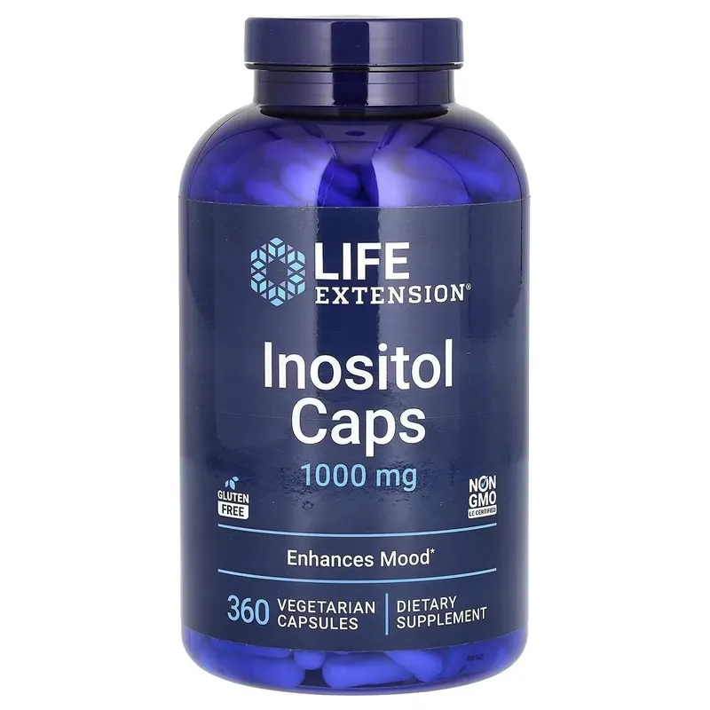 Інозитол Life Extension Inositol 1000 mg, 360 капсул для підтримки загального самопочуття