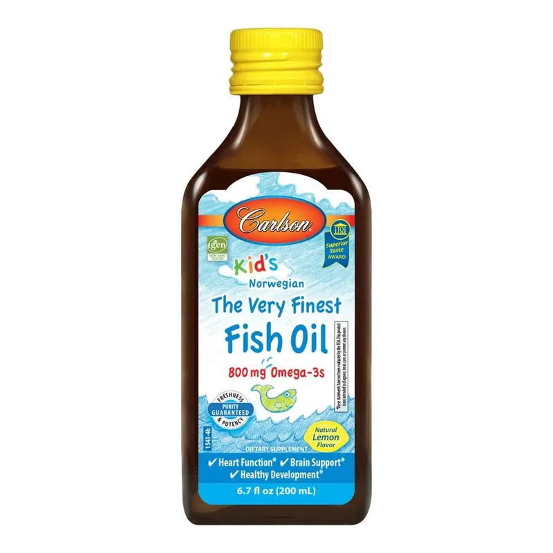 Жирні кислоти Carlson Labs Kid's The Very Finest Fish Oil, 200 мл - Лимон