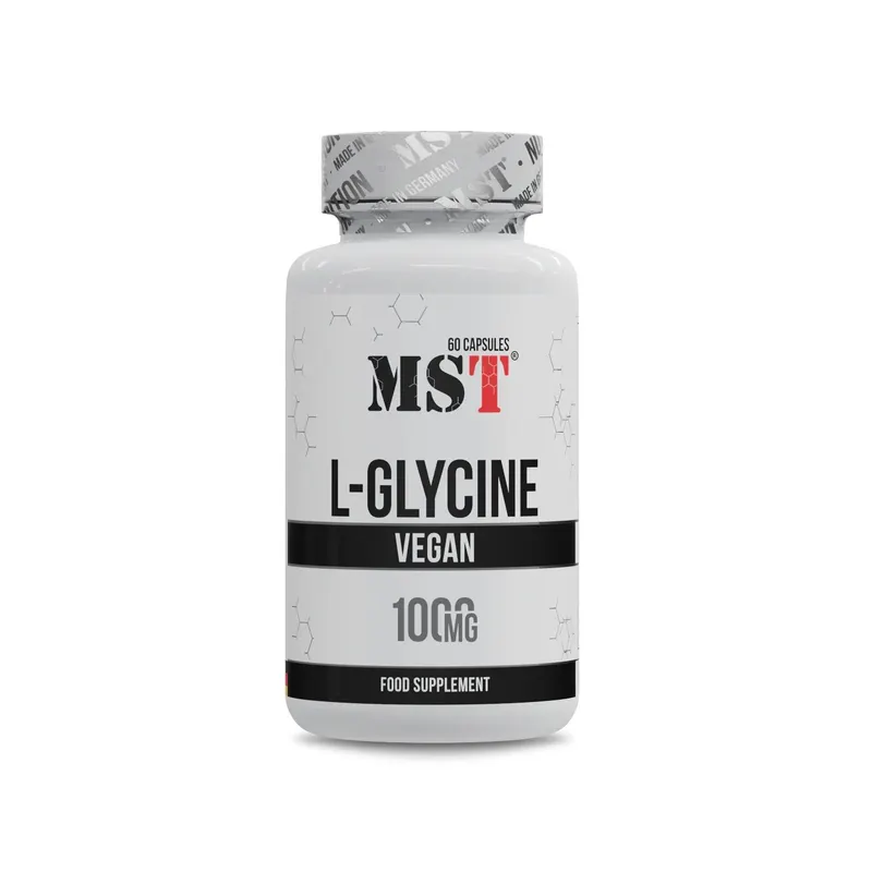 Гліцин MST Nutrition Glycine 1000 mg, 60 капсул для підтримки нервової системи