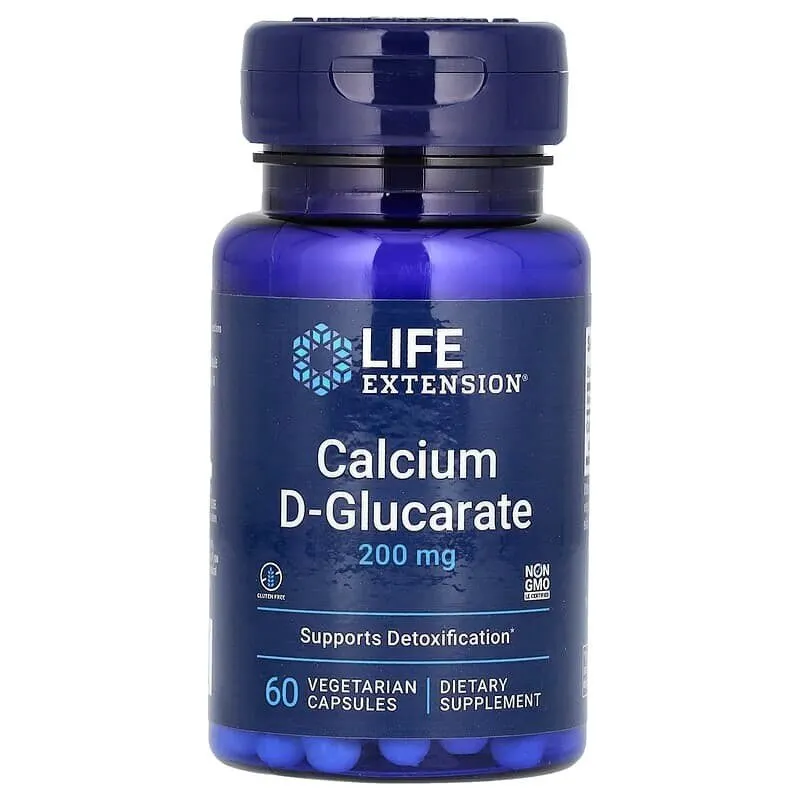 Вітаміни та мінерали Life Extension Calcium D-Glucarate 200 mg, 60 вегакапсул