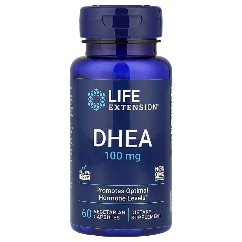 Стимулятор тестостерону Life Extension DHEA 100 mg, 60 вегакапсул