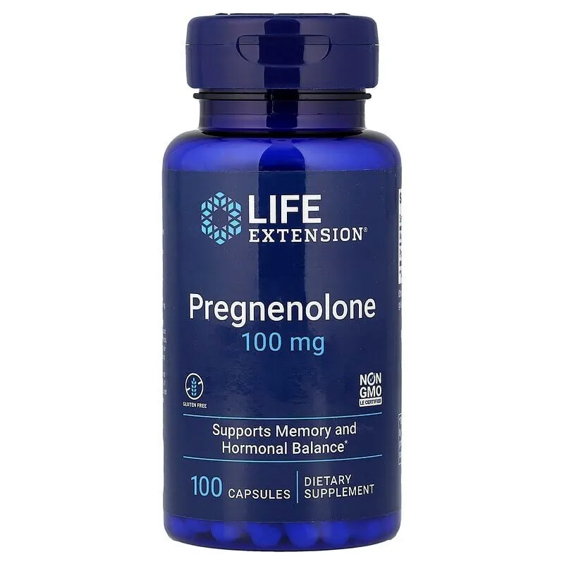Натуральна добавка Life Extension Pregnenolone 100 mg, 100 таблеток