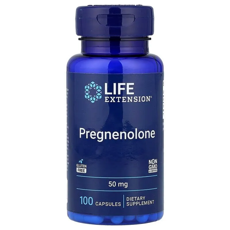 Натуральна добавка Life Extension Pregnenolone 50 mg, 100 таблеток