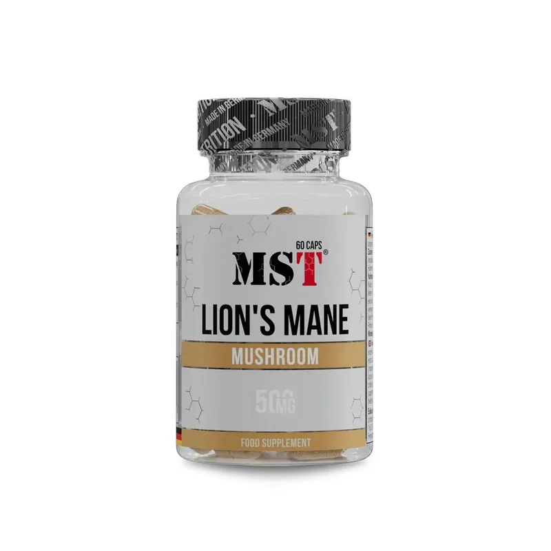 Екстракт гриба їжовик гребінчастий MST Nutrition Lion's Mane Mushroom, 60 капсул для підтримки мозку та нервової системи