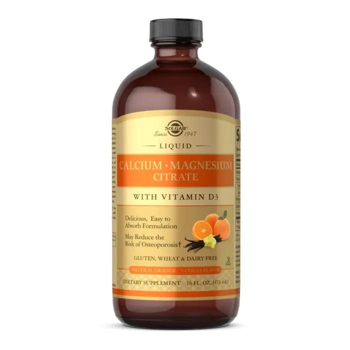 Вітаміни та мінерали Solgar Calcium Magnesium Citrate with Vitamin D3 Liquid, 473 мл - Ананас-ваніль