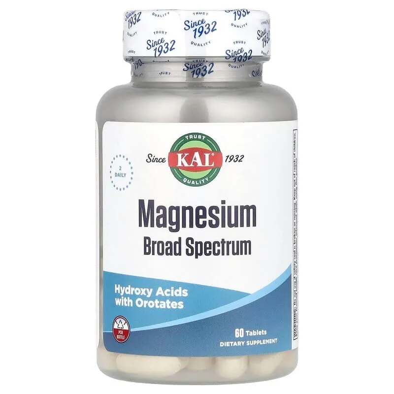 Комплекс магнію широкого спектра KAL Magnesium Broad Spectrum, 60 таблеток