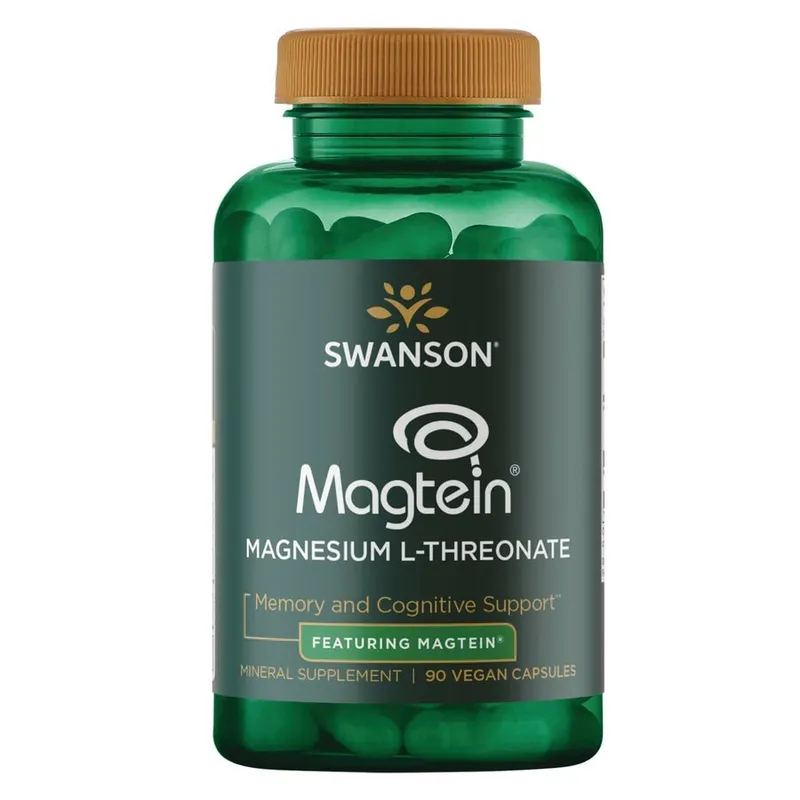 Магній L-треонат Swanson Magnesium L-Threonate Featuring Magtein®, 90 капсул