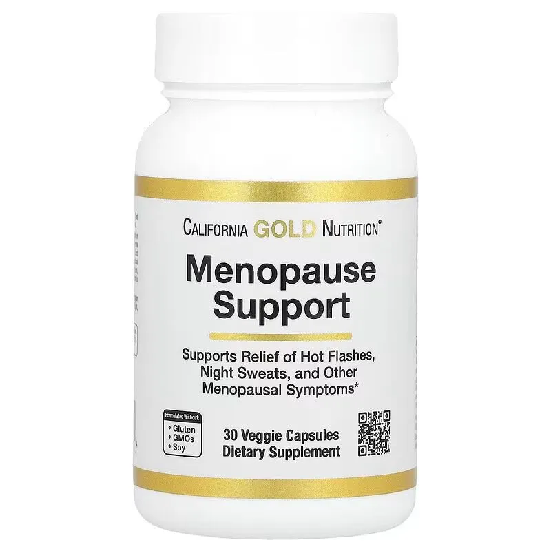 Натуральна добавка California Gold Nutrition Menopause Support, 30 вегакапсул для жінок