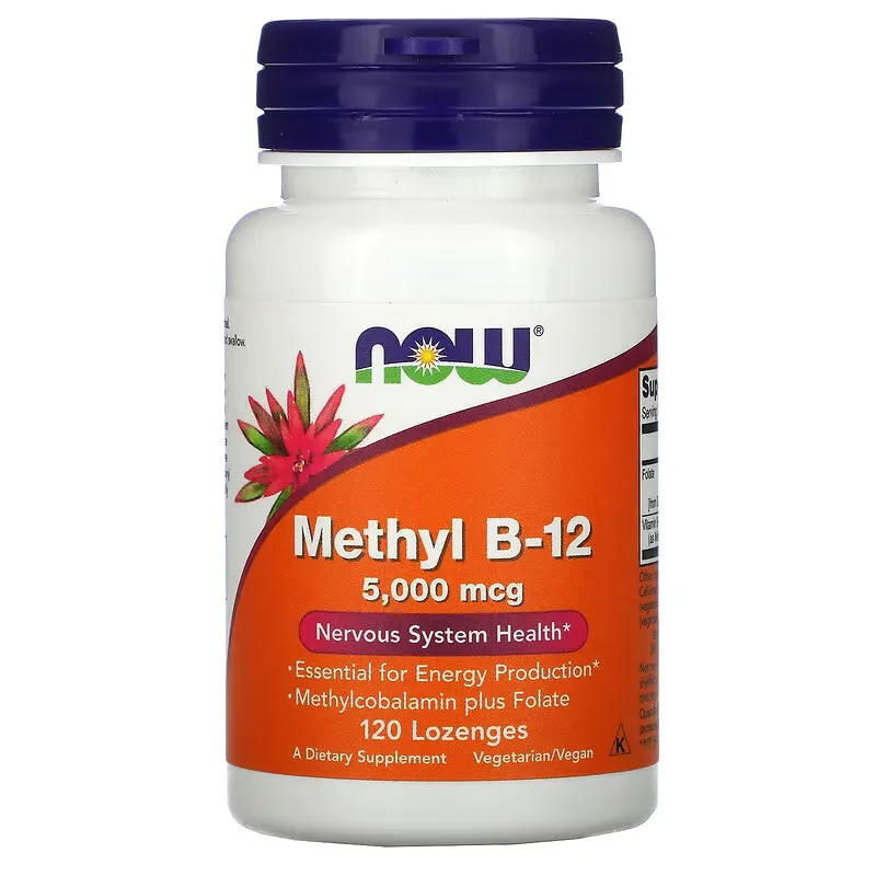Вітаміни та мінерали NOW Methyl B12 5000 mcg, 120 льодяників