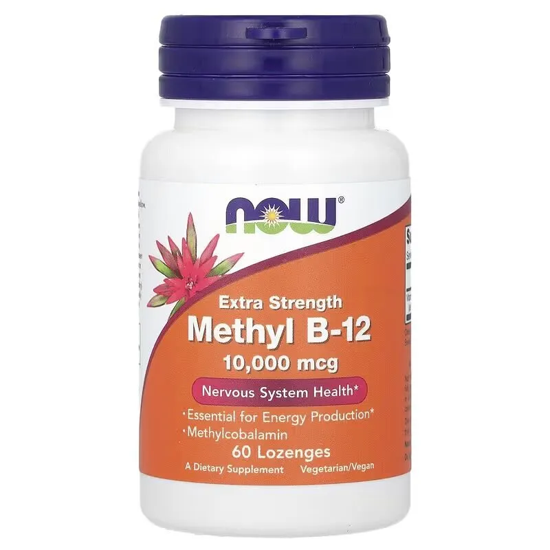 Вітаміни та мінерали NOW Methyl B12 10000 mcg, 60 льодяників
