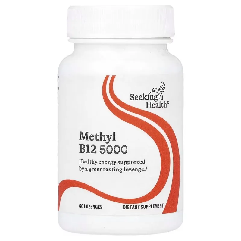 Вітамін B12 Seeking Health Methyl B12 5000, 60 пастилок для підтримки нервової системи