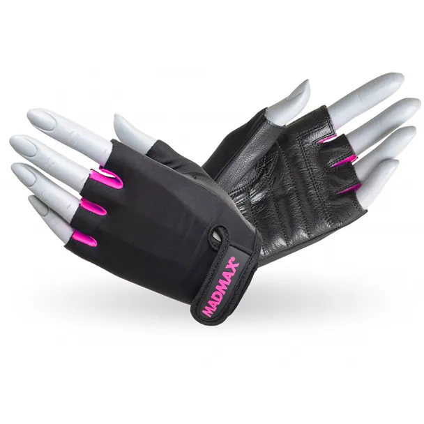 Рукавички для фітнесу MAD MAX Rainbow MFG 251, Black/Pink - M