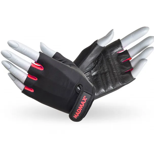 Рукавички для фітнесу MAD MAX Rainbow MFG 251, Black/Red - L