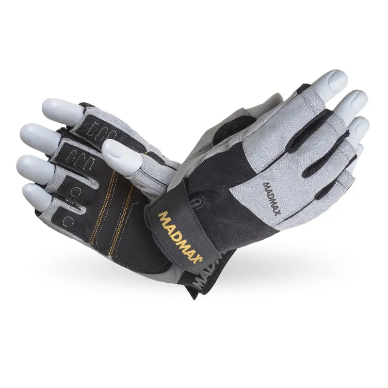 Рукавички для фітнесу MAD MAX Damasteel MFG 871, Black/Grey - M