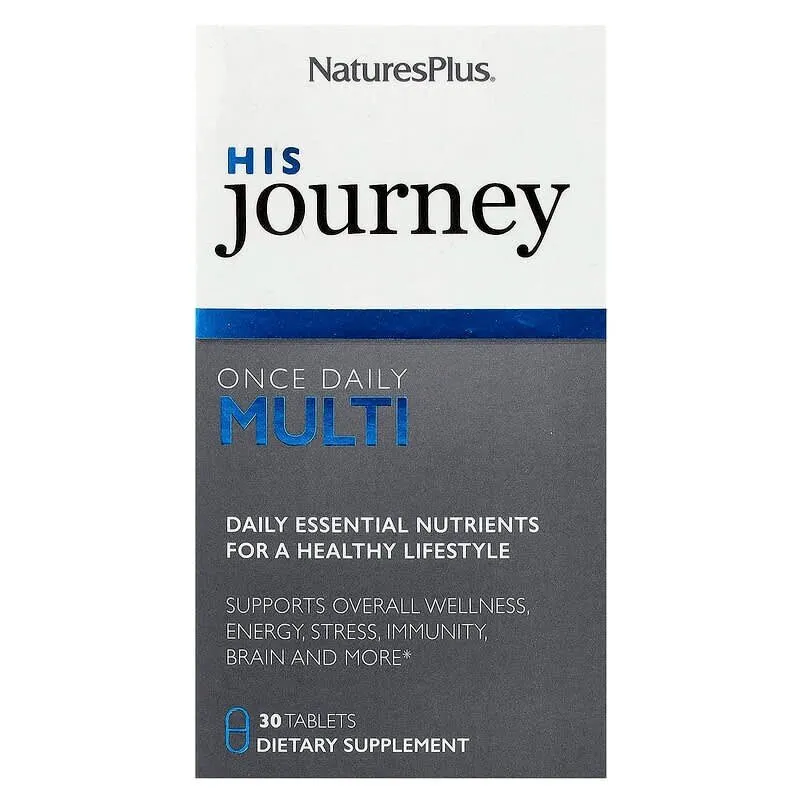 Вітаміни для чоловіків Natures Plus His Journey Once Daily Multi, 30 таблеток