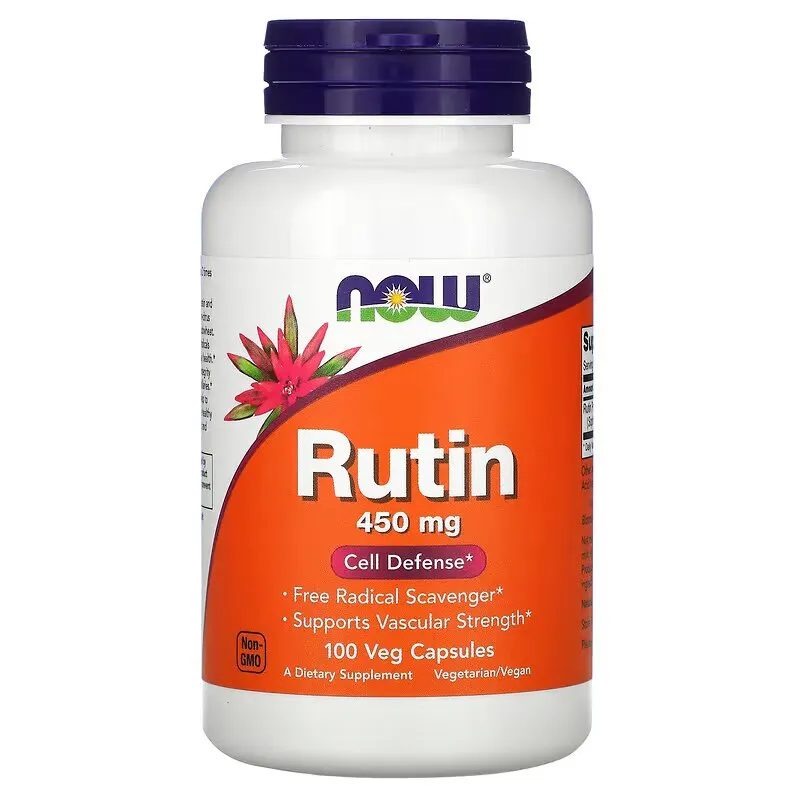 Вітаміни та мінерали NOW Rutin 450 mg, 100 вегакапсул