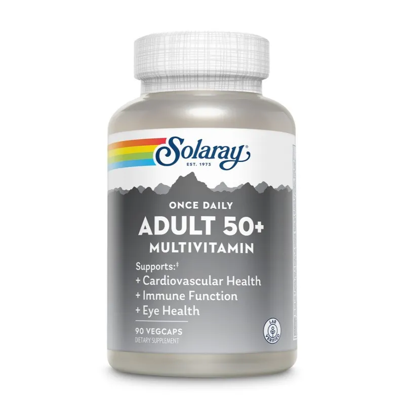 Мультивітамінний комплекс для дорослих Solaray Once Daily Adult 50+ Multivitamin, 90 вегакапсул