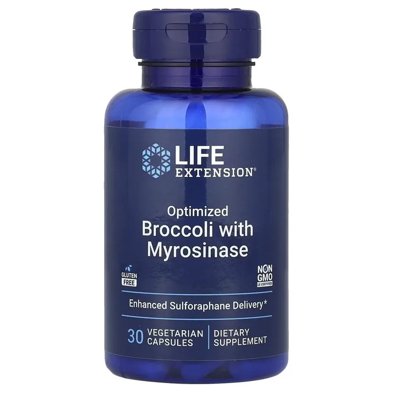 Екстракт насіння броколі та мірозиназа Life Extension Optimized Broccoli and Myrosinase, 30 вегакапсул