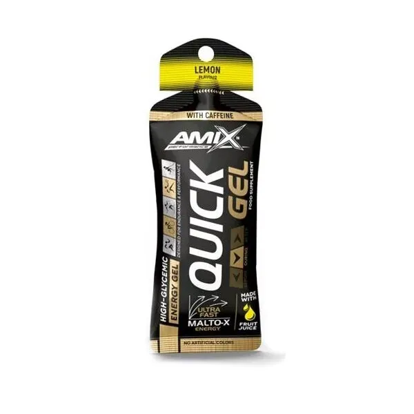 Передтренувальний комплекс AMIX Performance Quick Gel with Caffeine, 45 грам - Лимон