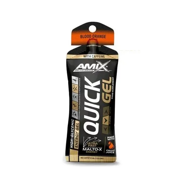 Передтренувальний комплекс AMIX Performance Quick Gel with Caffeine, 45 грам - Апельсин