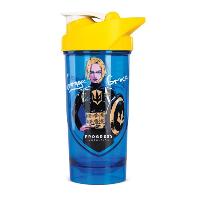 Шейкер Progress Nutrition 'Captain Girl' Courage Grace 700 мл, Blue/Yellow