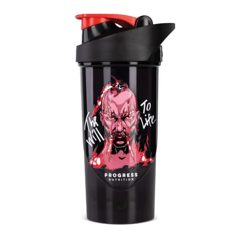 Шейкер Progress Nutrition 'Fiery Cossack' The Will To Life 700 мл, Black