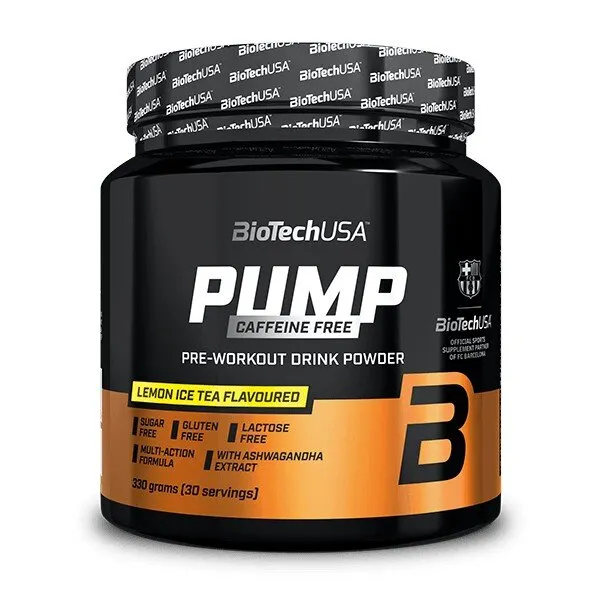 Передтренувальний комплекс BioTech Pump Caffeine Free, 330 грам - Лимонний чай