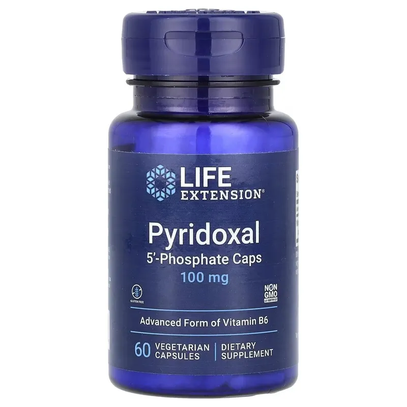 Вітамін B6 Life Extension Pyridoxal 5'-Phosphate 100 mg, 60 вегакапсул