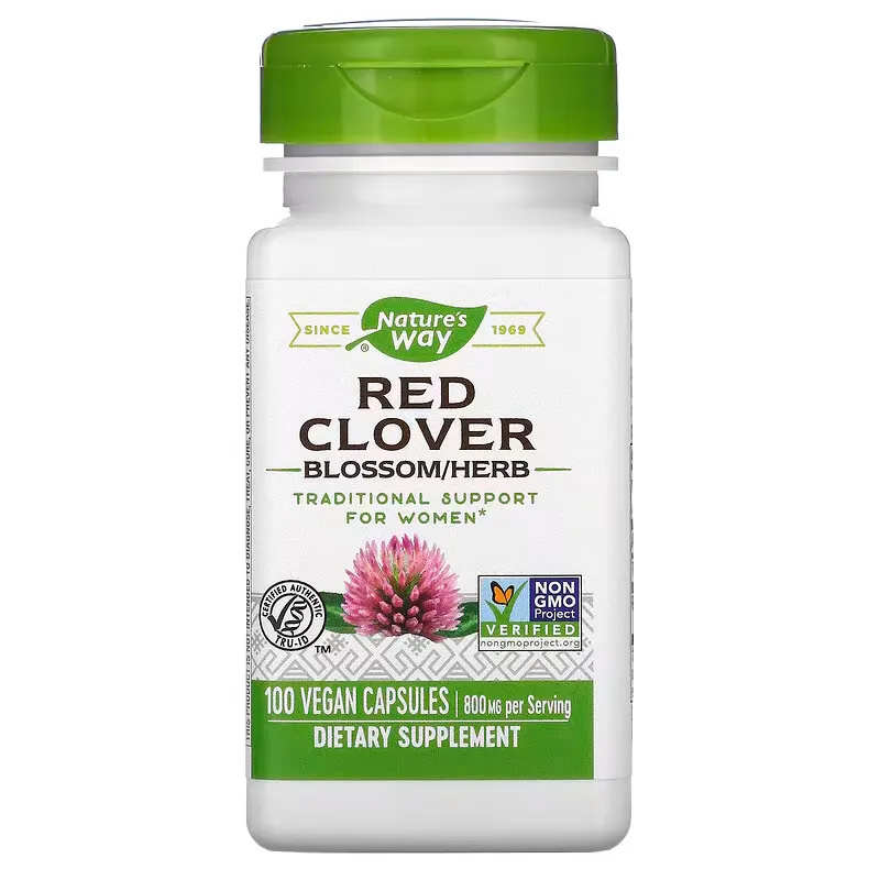 Натуральна добавка Nature's Way Red Clover, 100 вегакапсул