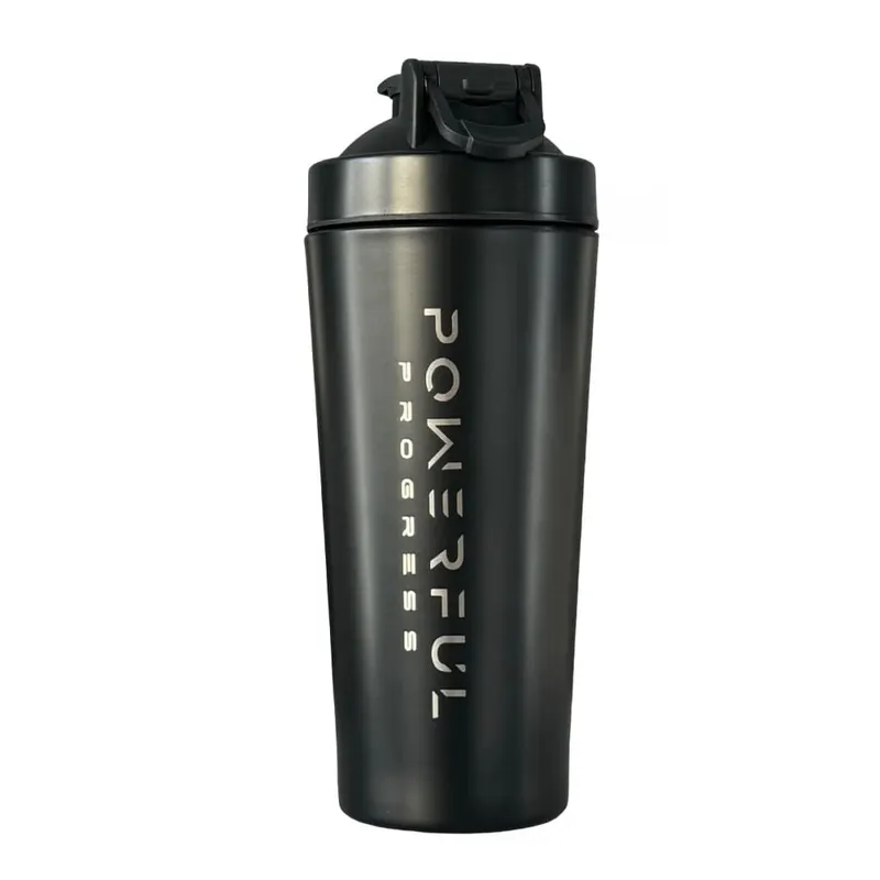 Металевий шейкер Powerful Progress Metal 750 мл, Black