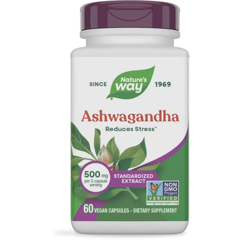 Ашваганда Nature's Way Ashwagandha, 60 вегакапсул для підтримки загального самопочуття